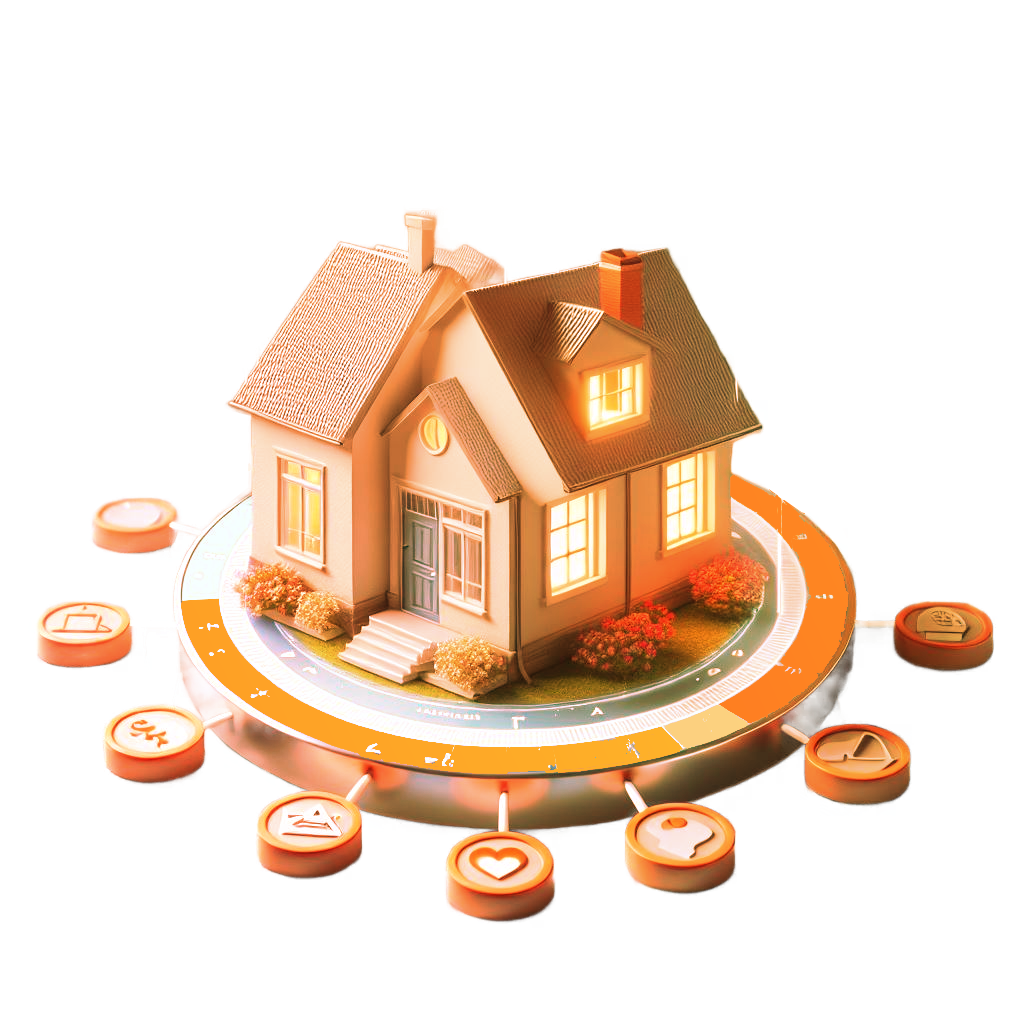 Orange house representing digital solutions